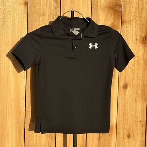 Under Armour YM Black Polo Shirt
